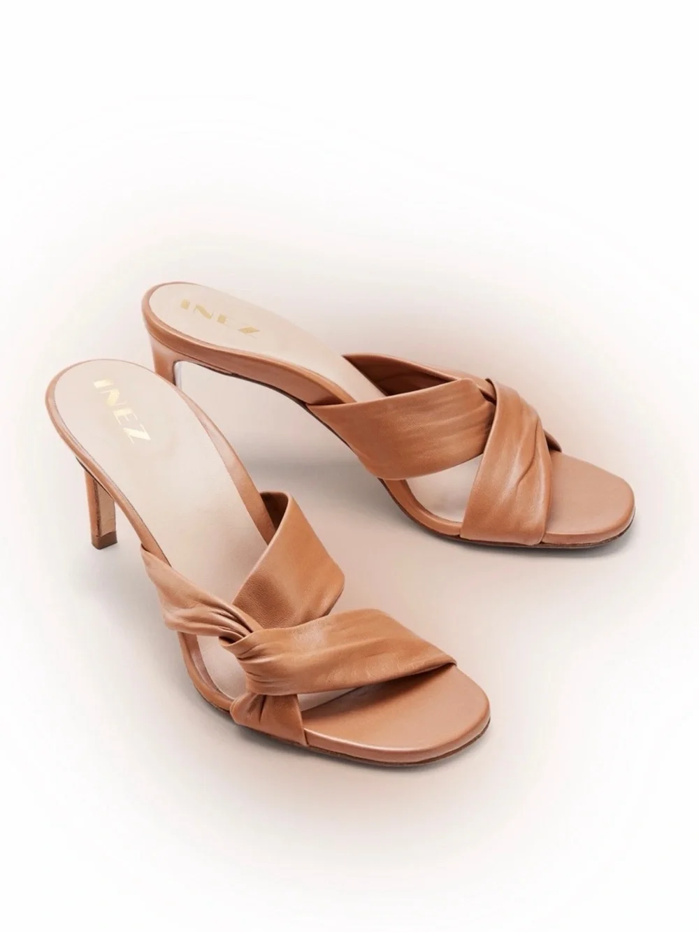 Inez Isa Heel slides in Cognac Nappa size 7 M